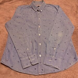 Charles and a Half Men’s Chambray Button‑Up Shirt – Size M